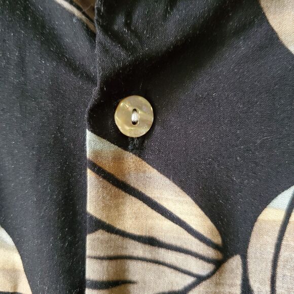 Tori Richard Mens Hawaiian Palm Short Sleeve 100% Viscos Lawn Surf Luau Shirt L - Picture 3 of 13